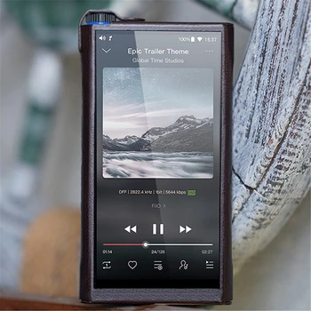 

Fashion Leather Music Player Storage Case for FiiO M15 Music Player Anti-fall Protective Cover Shockproof Shell