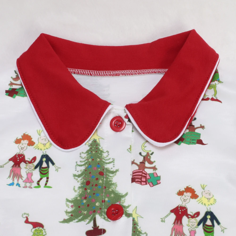 CONINCE NINI/пижамный комплект для маленьких девочек; пижамный комплект; Рождественская пижама одежда для сна с рисунком ; 2GK809-707