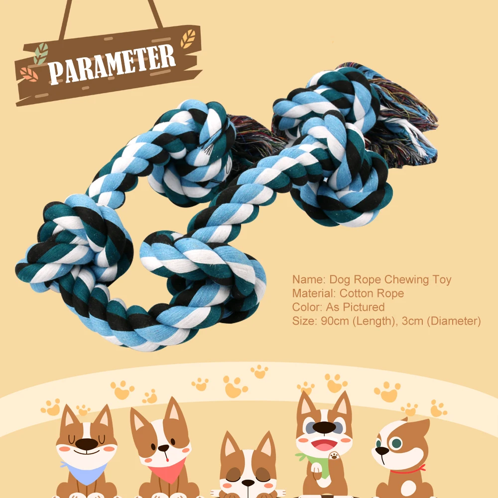 Dog Tooth Cleaning Training Interactive Toys Pets Supplies Pet Chewing Toys For Medium Large Dogs Pets Cotton Rope Chewing Toys