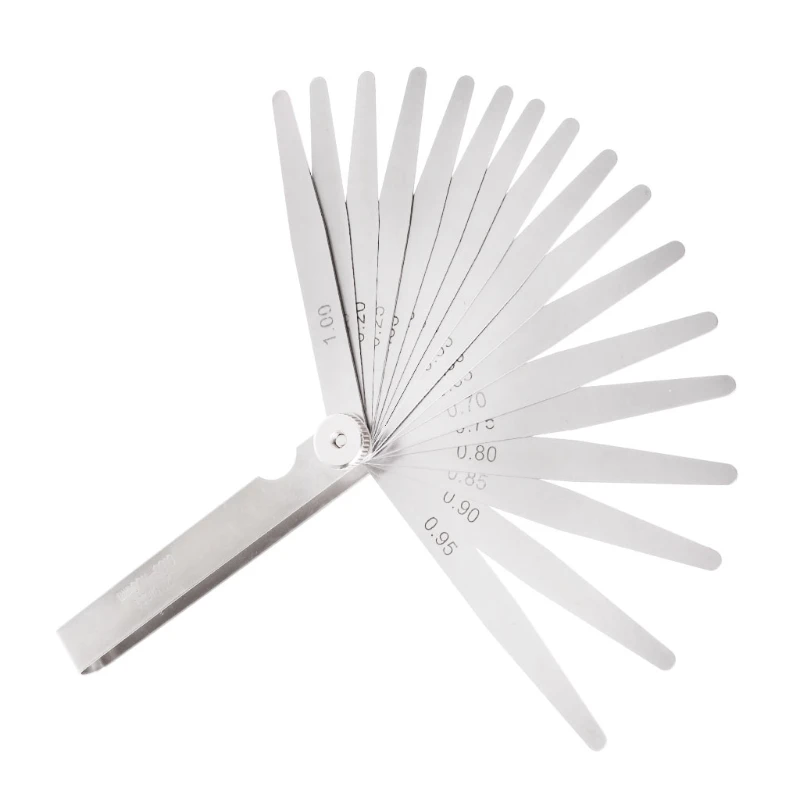 

0.05-1mm 20 Blade Feeler Gauge Gage Thickness Measurment Tool Metric Gap Filler
