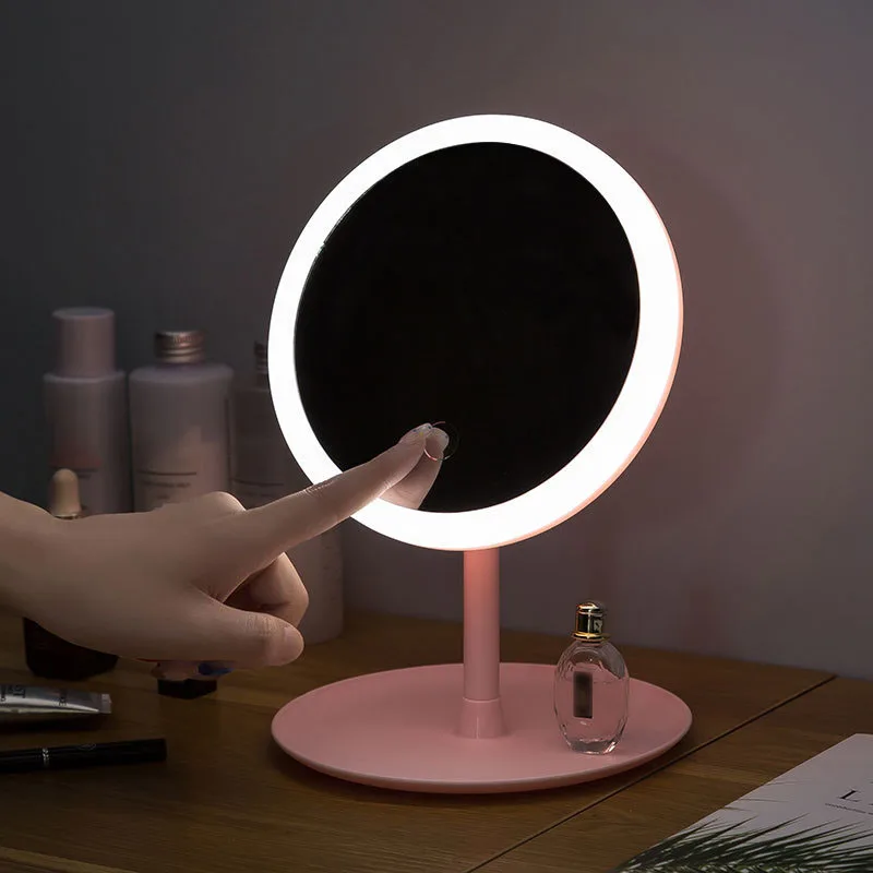 

Led Makeup Mirror M007 Smart Touch Control Lighted Makeup Vanity Stand Up Desk Ring Light Mirror Led Vanity Mirror USB Use