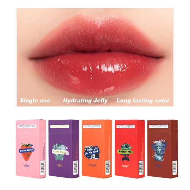 20pcs set Lipstick Microbrush Long Lasting Waterproof Disposable Brushes Cotton Swab Lipsticks Korean Cigarette Case Lip