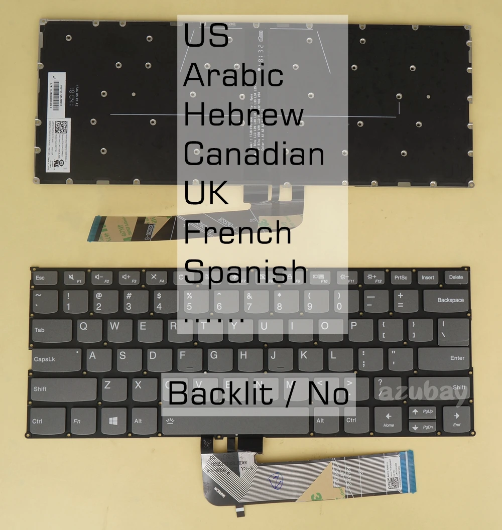 Arabic Hebrew Canadian Keyboard Teclado Retroiluminado para Lenovo Ideapad Yoga 53014arr 530-14ikb 730-13ikb 730-13iwl 730-15ikb 730-15iwl us