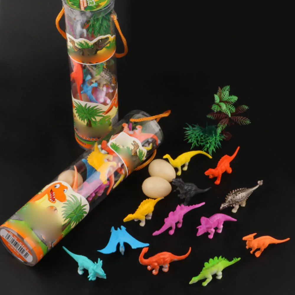 16 шт., забавные игрушки для детей, мини-динозавр, модель, игрушки для малышей, имитация мини-динозавра, модель, набор, игрушка с бочкой, детская игра, подарок
