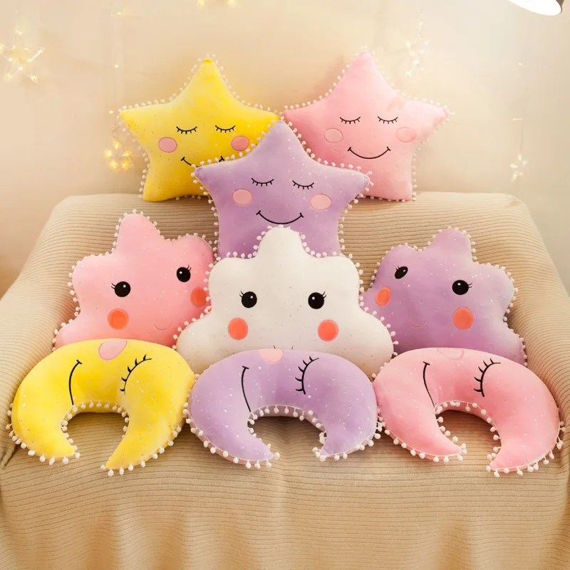 

Creative New Style Cloud Star Moon Pillow Cartoon Cute Plush Toy Doll Sofa Back Cushion Girl'S Gift
