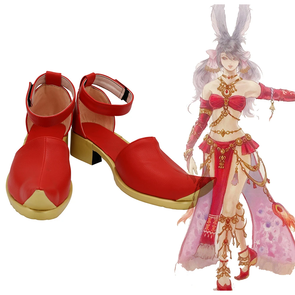 Ff14 Level 80 Astrologian Red Shoes Cosplay Final Fantasy 14 Astrologian Level 80 Cosplay Boots Red Shoes Custom Made Shoes Aliexpress