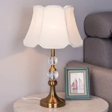 Хрустальные настольные лампы для спальни, железная золотистая настольная лампа 31x50 см, Настольный светильник для учебы, Домашний Настольный светильник s E27, лампа, современный светильник для кровати D42