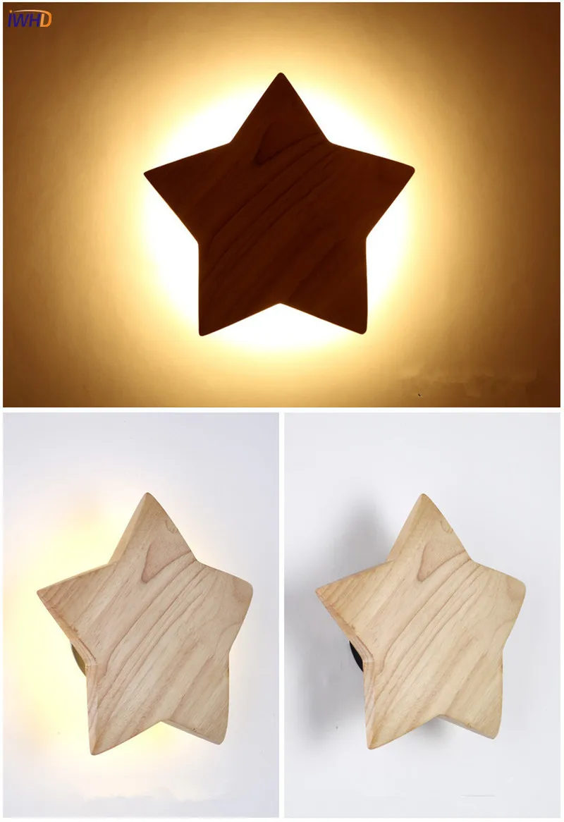 IWHD Wooden Wall Lamp Simple Nordic Wall Light LED Wall+Lamps Mirror Light Bathroom Light Creative Fixtures For Home Lighting (11)