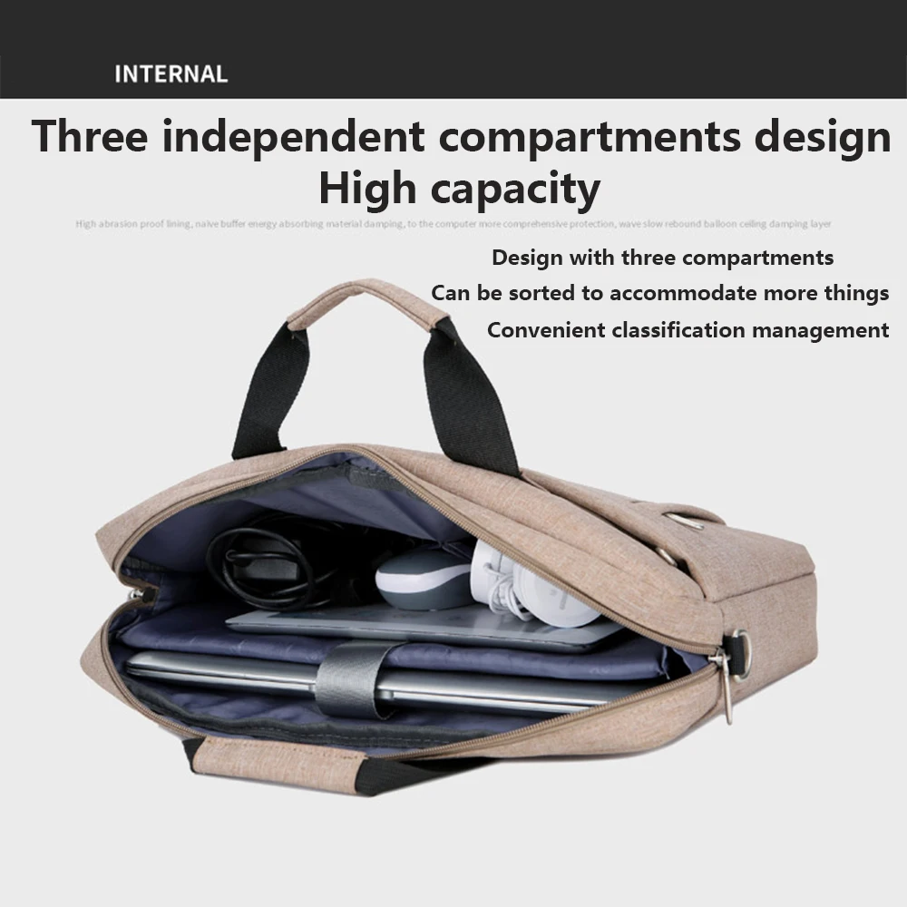 Borsa Per Laptop 15.6 Pollici – Idrorepellente, Con Tracolla, Per MacBook, Dell, HP, Lenovo, Asus