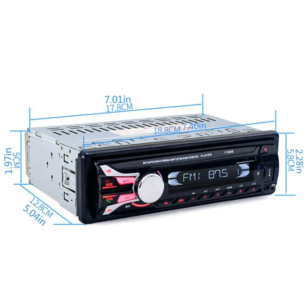 Автомобильный беспроводной Mp3 Автомобильный Mp3 плеер карта машина Usb флеш-накопитель беспроводной автомобильный аудио 1188B Fm радио карта Машина