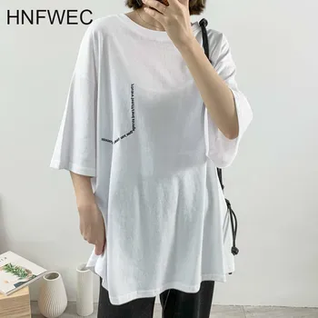 

Embroidery Letter T Shirt Fashion New Women Pullover Pleated Small Fresh Casual Style Loose Black White Tee V890