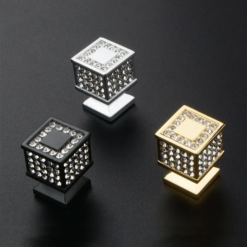 

Luxury Crystal Drawer Cabinet Knob Imitation Diamond Wardrobe Door Pull Handles