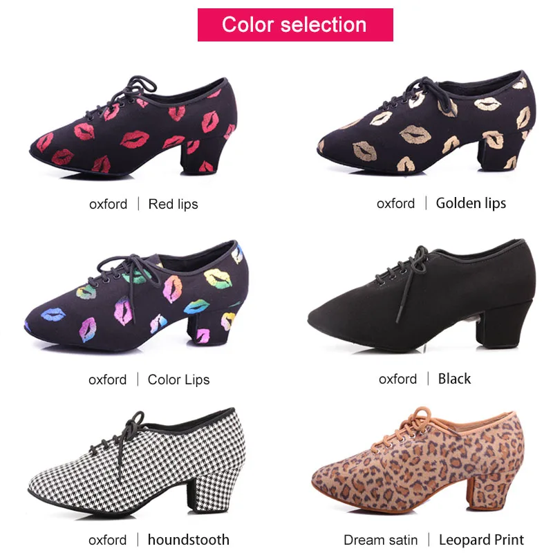 bd dance shoes T1-B Female Betty Latin dance shoes two point soft bottom Oxford cloth modern dance practice shoes T1