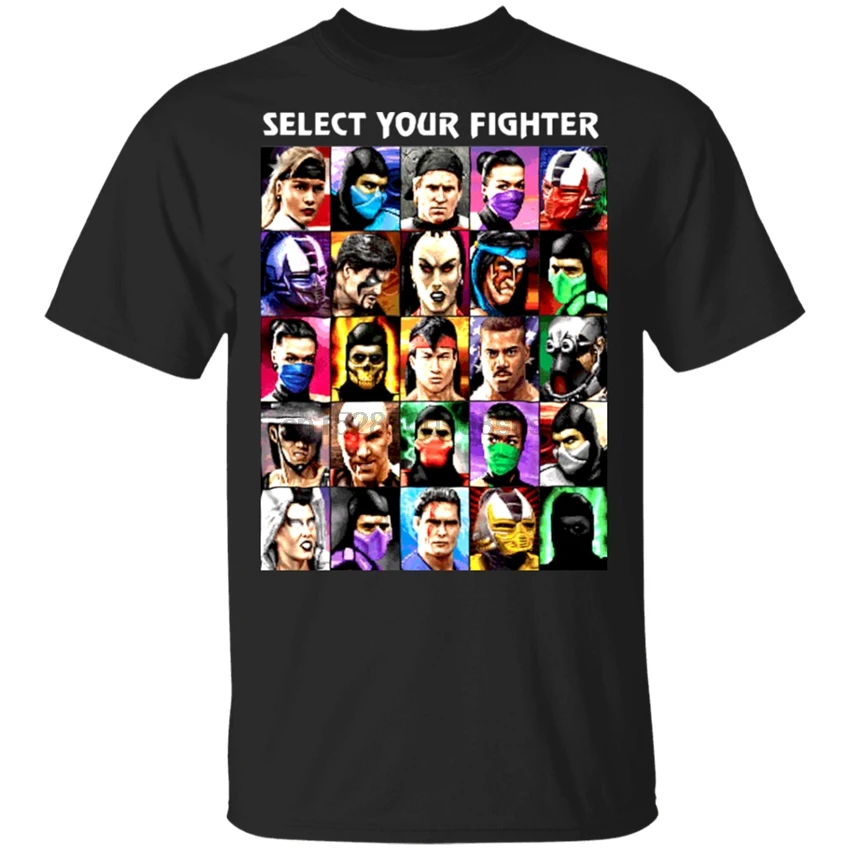 Mortal Kombat Выберите свой боец новая футболка Черная Мужская Женская слоганы