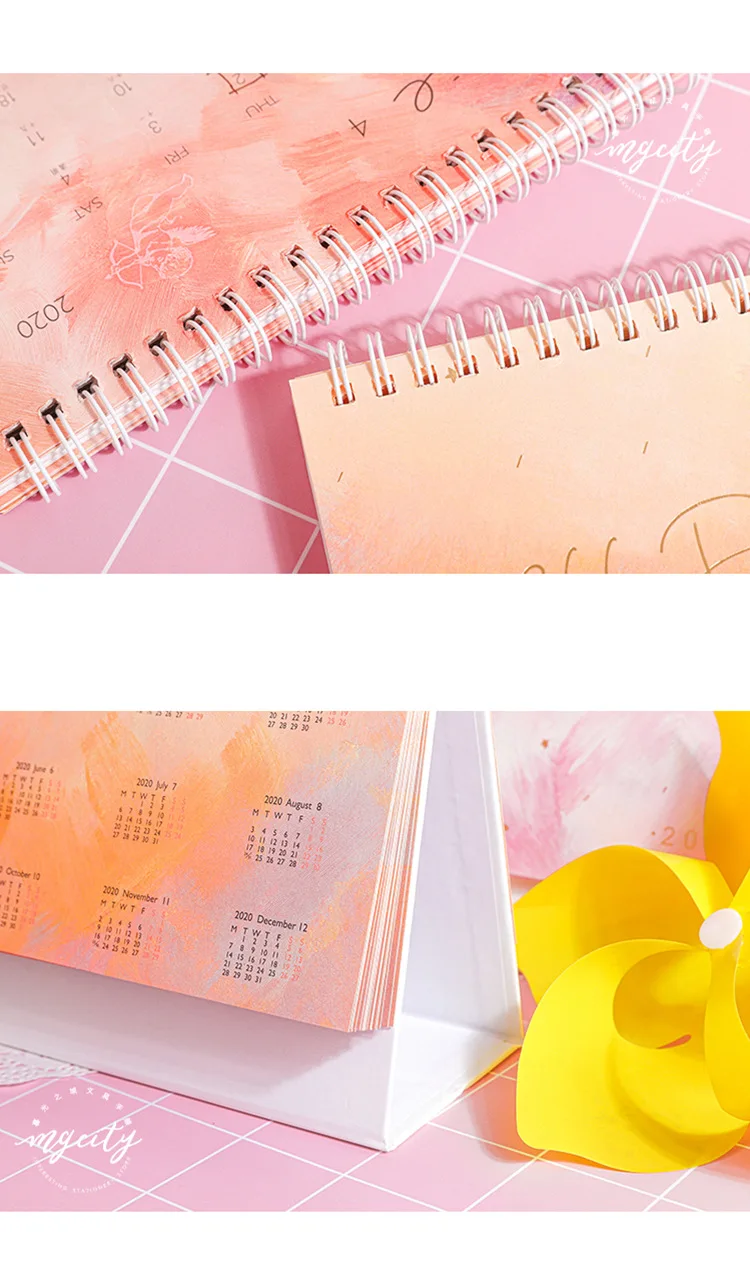 Calendario картина маслом горячее тиснение календарь звезда цветная серия Настольный блокнот катушка Настольный календарь ежедневник