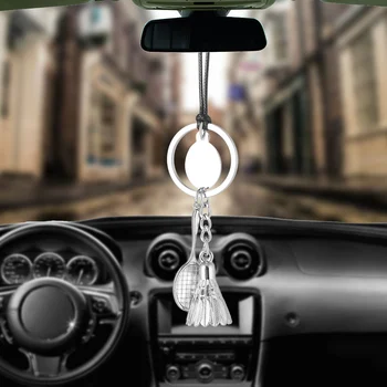 

Car Pendant Badminton Shuttlecock Racket Ornaments Hanging Auto Interior Rear View Mirror Decoration Dangle Trim Accessory