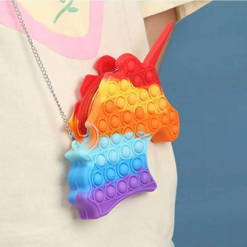 

New Simple Dimple Fidgets Backpack Toys Mini Stress Reliever Toys For Adult Children Push Bubble Antistress Funny Fidgets Bags