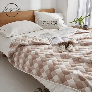 

Soft Cotton Towel Blankets For Beds Soft Air Conditioning Summer Queen Bedspread Bed Cover Sofa Manta Full Koc Sheet Quilt Plaid