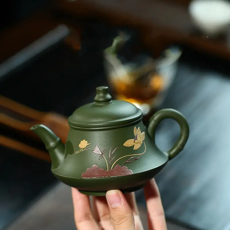 Чайник yixing zisha xishi чайник из фиолетовой глины посуда для напитков с подарочной