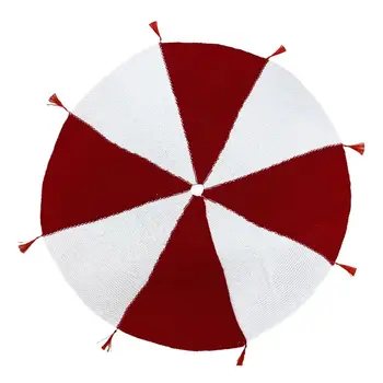 

120cm Christmas Tree Skirt Tassel Bottom Floor Mat Cover Carpet Xmas Decoration Home Outdoor Decor