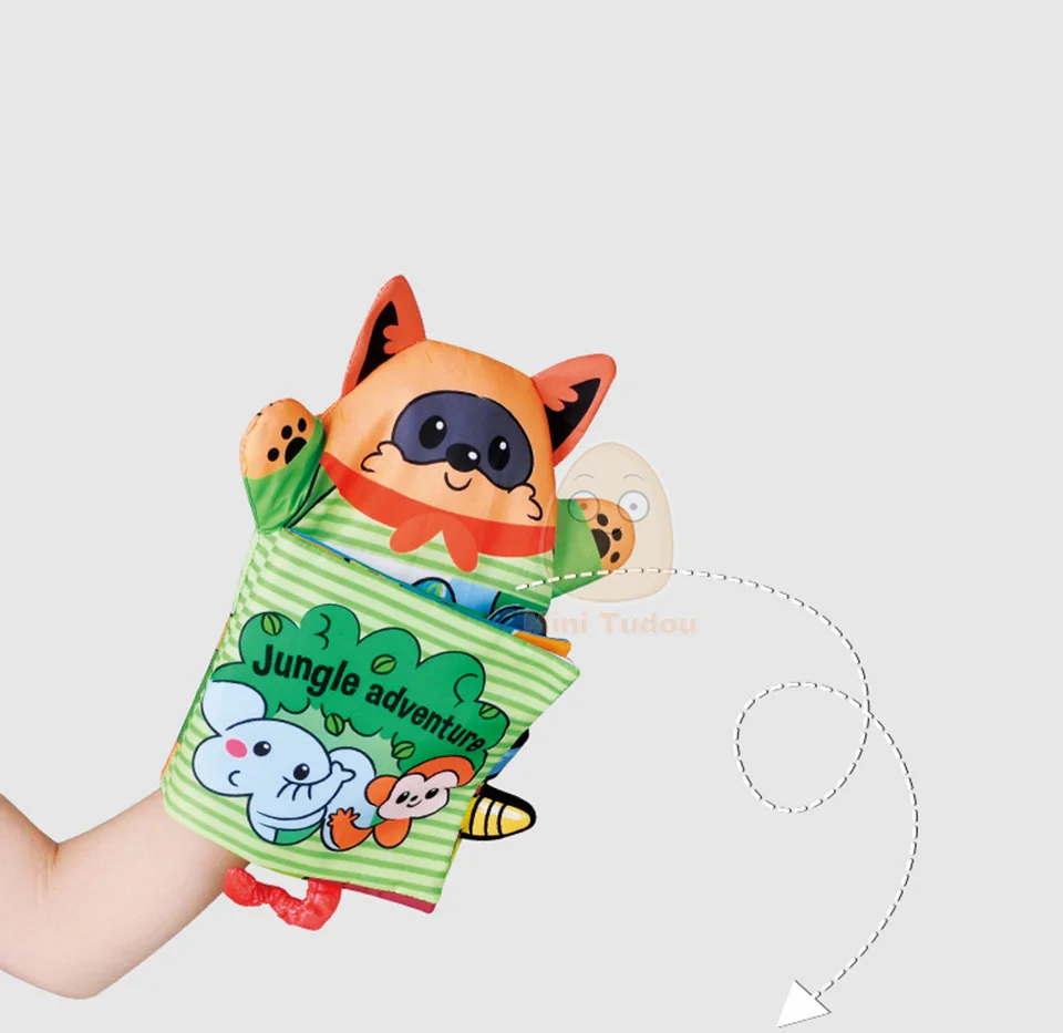 Brinquedos do Bebê Silenciosos dos Desenhos Educativos para Recém-nascidos Meses Livros Animados Animal Dedo Fantoche Pano Livro Brinquedos Pai-criança Interação 0-12 4 Computers & Electronics