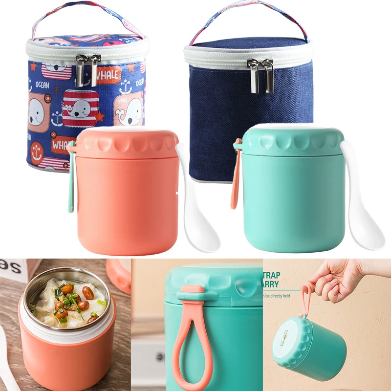 

Stainless Steel Bento Box Kawaii Lunch Box For Kids Women Lunch Container Cute Japanese Style Lunch bag Soup Cup Food Container