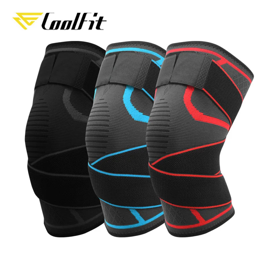 CoolFit 1 шт. новый ремень съемные наколенники под давлением подтяжки для колена