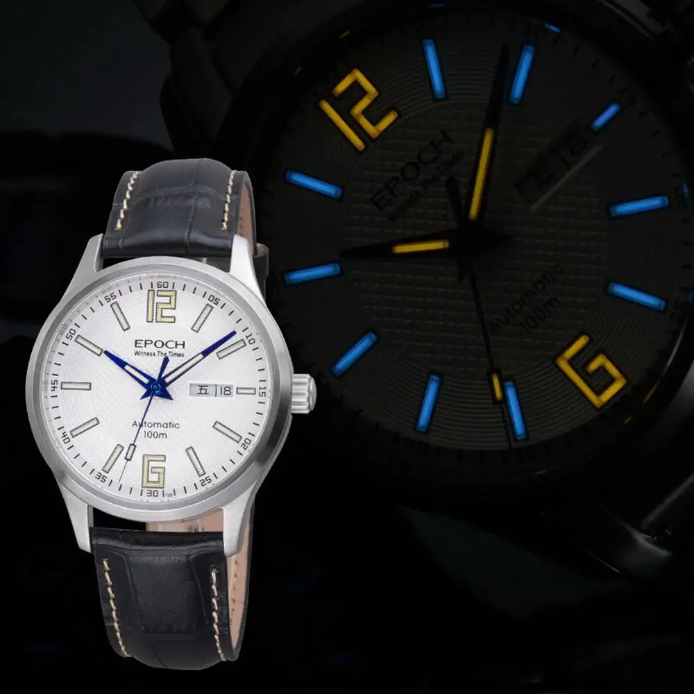 Мужские автоматические часы, мужские часы с Тритием, роскошные брендовые светящиеся водонепроницаемые механические наручные часы relogio masculino 7012G - Цвет: watch men p4