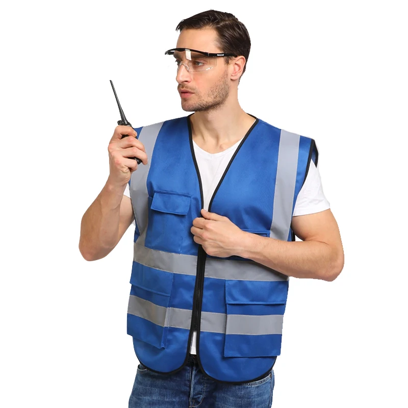 Hi Vis Waistcoat for Men Motorcycle Safety Riding Gear Safety Vest Reflective