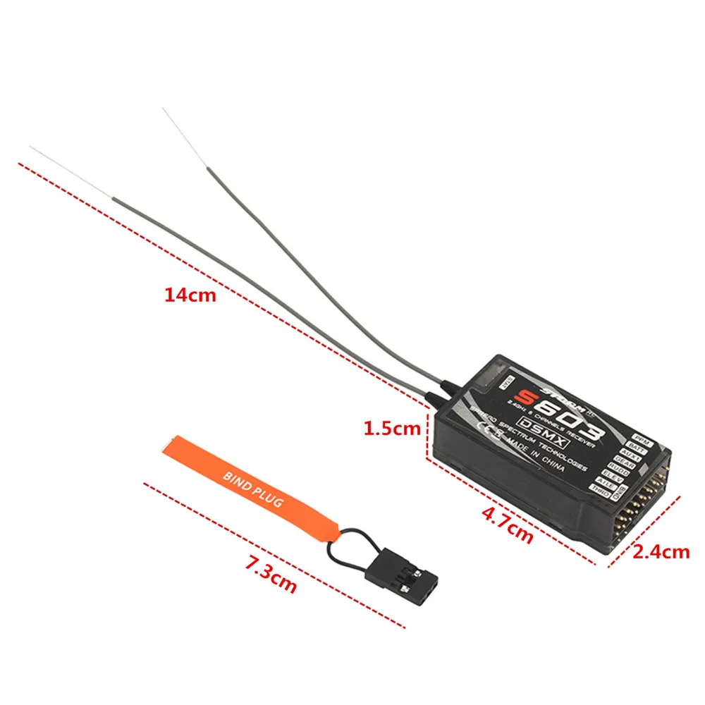 Рецептор S603 6CH 2 4G совместимый с DX6i JR DX7 PPM Квадрокоптер для вертолетов