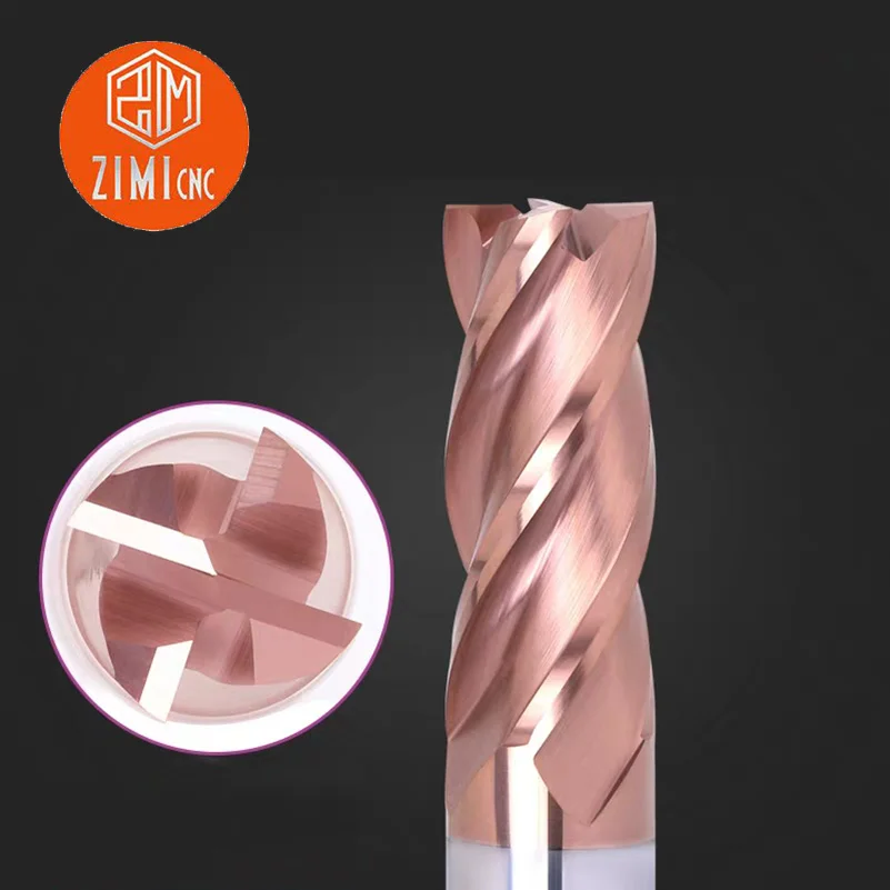 

HRC58° tungsten steel milling cutter tungsten carbide CNC milling tool 2/3/4 blade end milling cutter flat end milling cutter