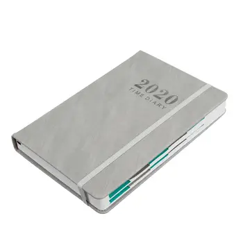 

2020 Thicken Notebook Leather Softcover Planner Notebook 2020 Jan-Dec Timeline Efficiency Notebook Pocket-Calendar Journal
