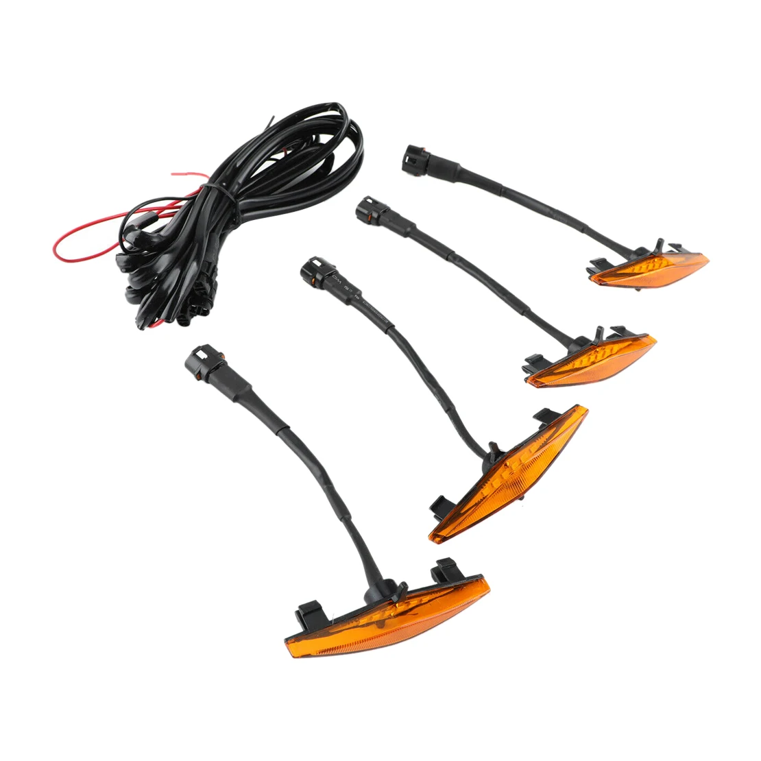 

CITALL 4Pcs Car Grilles Amber LED Lights Lamps Fit for Toyota 4Runner TRD Pro 2014 2015 2016 2017 2018 2019