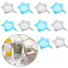 

Silicone Can Covers Small Silicone Stretch Lids 10pcs Silicone Jar Lids Food Safe Lids for Yogurt Jars Bowls 2.6 inch
