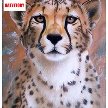 GATYZTORY 3D Алмазная живопись полная квадратная дрель домашний декор ремесло DIY Вышивка Стразы мозаика картина пользовательские фотографии леопарды