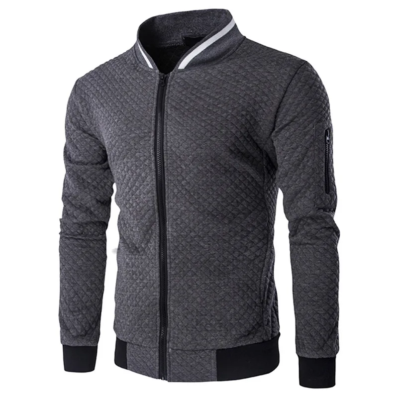 

2019 Autumn Men's Jackets Clothes Casual Long Sleeve Coats Mens Veste Homme Tops Male Solid Color Jacket Streetwears With Zipper