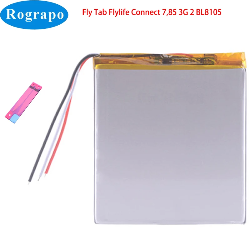 New 6000mAh Tablet PC Battery For Fly Tab Flylife Connect 7.85 3G 2 BL8105 Mobile Phone Accumulator 3 Wries