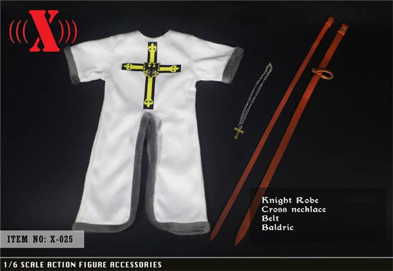 

New Products 1/6 Scale Medieval Knight Robe Suit X-025 For 12" Full Set Figures For Fans Collection