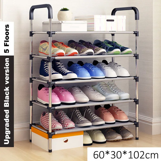 6 layers with handle 3/4/5/6ти уровневая полка для обуви Полка нетканый материал легко собирающийся студийный фото обувь Органайзер шкаф стойка с ручкой большой обувь полки - Цвет: 6 layers with handle