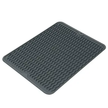 

Table Mats Foldable Heat Resistant Drain Table Mats Table Decoration Tools 40*50CM Silicone Drain Pad Multifunction Drying Mat