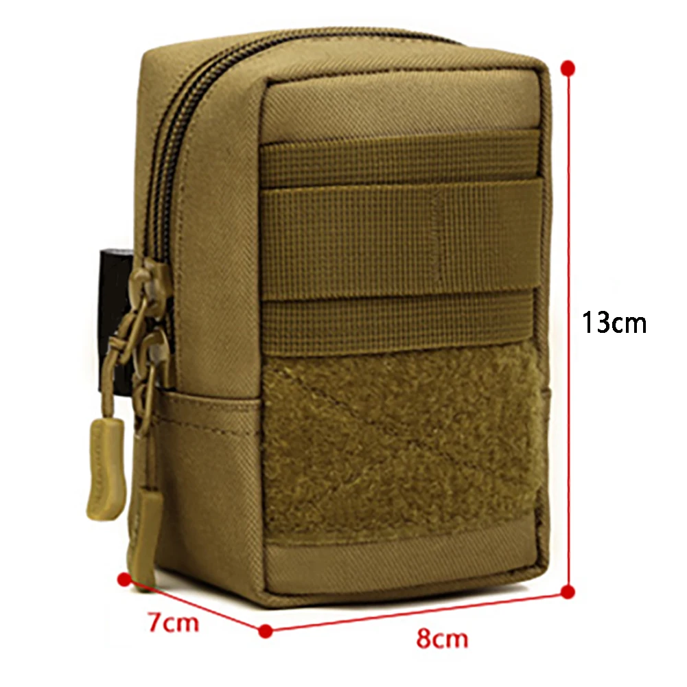 Сумка для телефона прямоугольная портативная тактическая поясная сумка унисекс износостойкая уличная водонепроницаемая охотничья нейлоновая походная сумка для хранения мусора