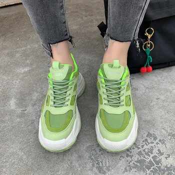 

Chunky Sneakers 2020 Summer Women Mesh Sneakers Chunky Shoes for Women Trainers Platform Wedges Ladies Casual Shoes