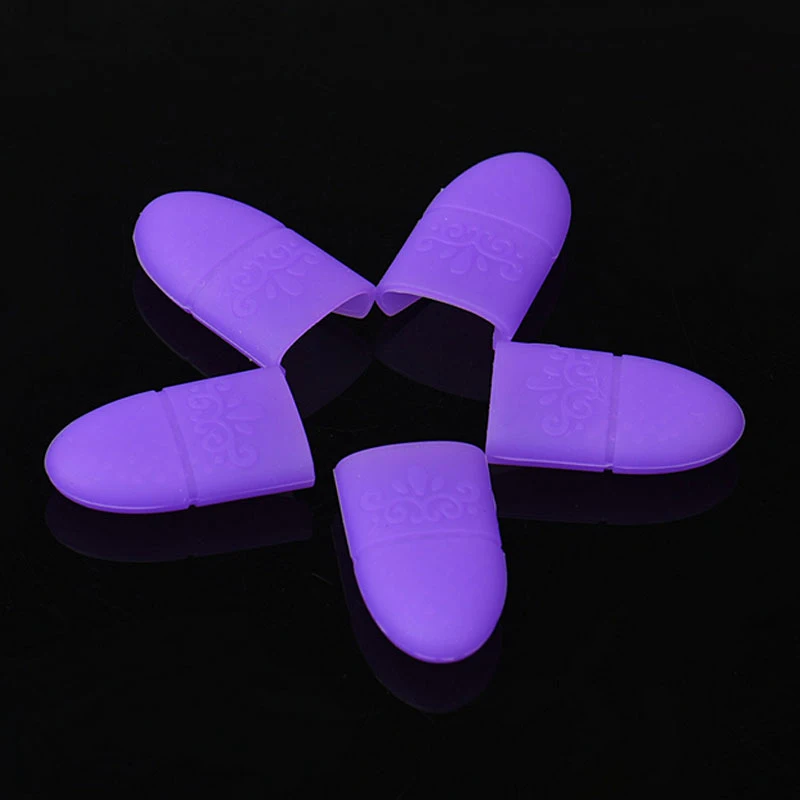 5 шт. зажимы для колпачков для гелевого лака, обезжириватель для ногтей, зажимы для маникюра, резиновые зажимы для дизайна ногтей, Замочите колпачок, УФ-гель для удаления - Цвет: purple