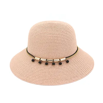 

OLOMLB Fashion Summer Women Toquilla Straw Panama Sun Hat For Elegant Lady Queen Floppy Wide Brim Bobo Sunbonnet Beach Hats