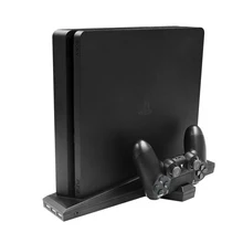 PS4 Cooling Fan Heat Sink Base Vertical Charger Stand Dual Controller Charging Dock For Playstation 4 PS4 Slim Game Accessories