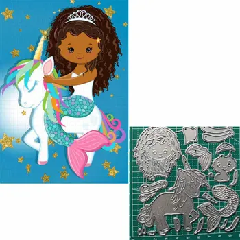 

Unicorn Girl Metal Cutting Dies New 2019 Photo Album Embossing Paper Cards Making Cutting Dies