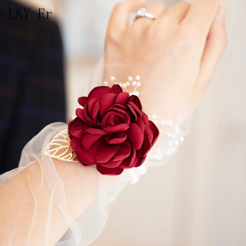 huid Zeemeeuw Auckland Wrist Bracelet Wedding Flowers | Corsage Bridesmaids Bracelets - Wrist  Corsage - Aliexpress