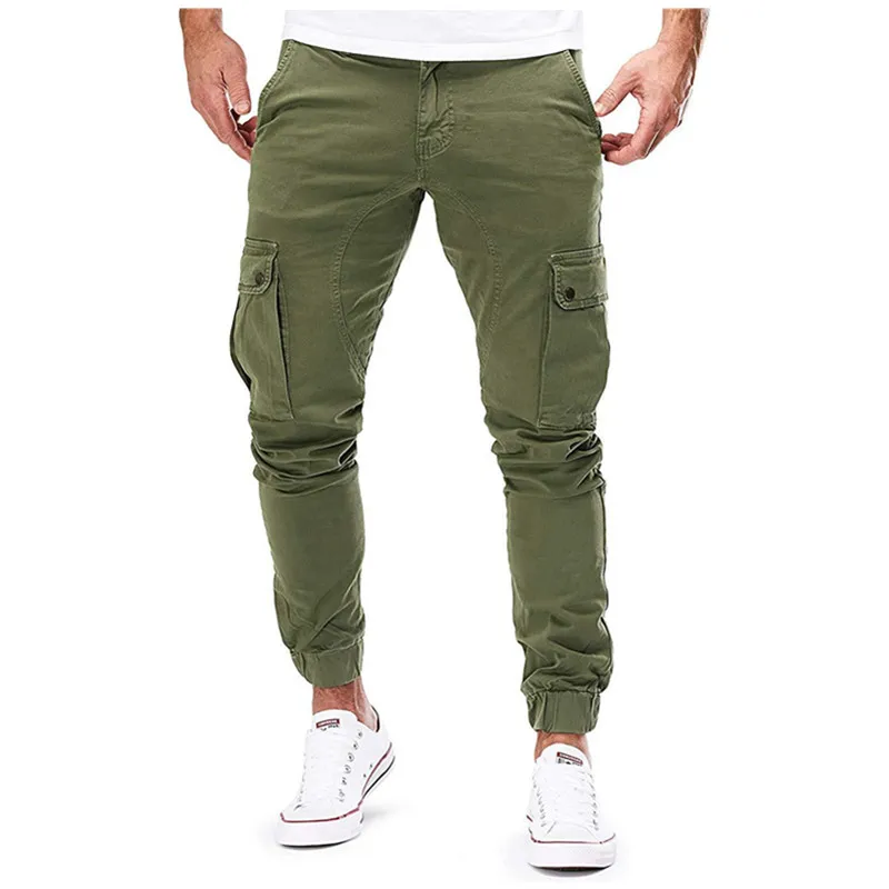 

Autumn Men Pants Hip Hop Harem Joggers Pants 2019 New Male Trousers Mens Joggers Solid Multi-pocket Pants Sweatpants M-3XL