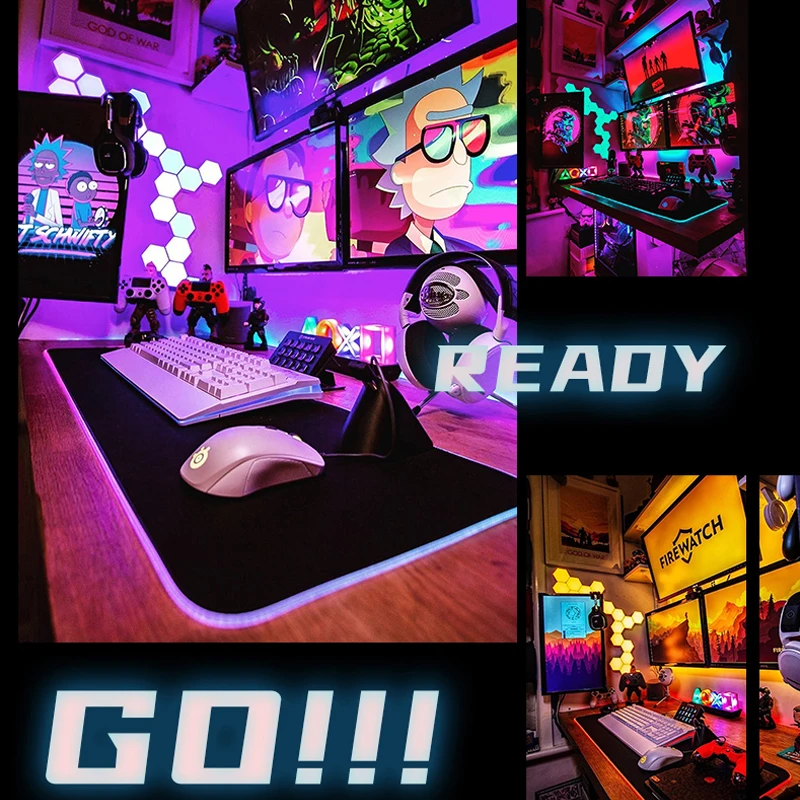 LifeSmart Cololight PRO Smart Quantum Light Esports Game Decoration DIY Creative Light Kit Stone Base Work with Alexa Google smart quantum light