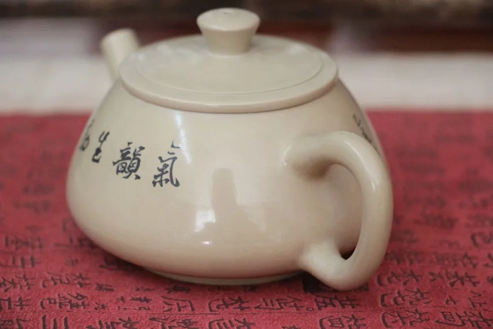 Jian shui ceramic tea pot for puer and black tea Shi Piao Hu из белой глины White Clay teapot number 1